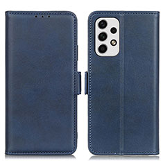 Leather Case Stands Flip Cover Holder M15L for Samsung Galaxy A23 5G Blue