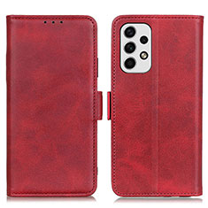 Leather Case Stands Flip Cover Holder M15L for Samsung Galaxy A23 5G Red