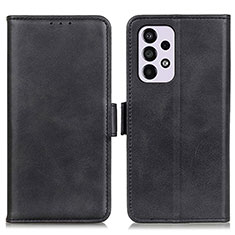 Leather Case Stands Flip Cover Holder M15L for Samsung Galaxy A33 5G Black
