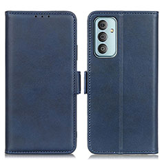 Leather Case Stands Flip Cover Holder M15L for Samsung Galaxy F23 5G Blue