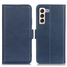 Leather Case Stands Flip Cover Holder M15L for Samsung Galaxy S21 5G Blue