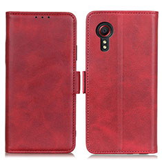 Leather Case Stands Flip Cover Holder M15L for Samsung Galaxy XCover 5 SM-G525F Red