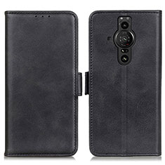 Leather Case Stands Flip Cover Holder M15L for Sony Xperia PRO-I Black
