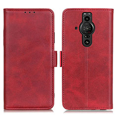 Leather Case Stands Flip Cover Holder M15L for Sony Xperia PRO-I Red
