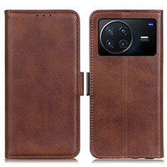 Leather Case Stands Flip Cover Holder M15L for Vivo X Note Brown