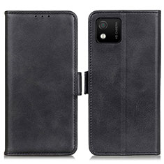 Leather Case Stands Flip Cover Holder M15L for Wiko Y52 Black