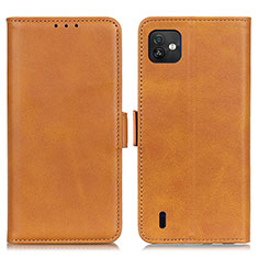 Leather Case Stands Flip Cover Holder M15L for Wiko Y82 Light Brown