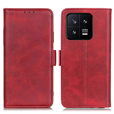Leather Case Stands Flip Cover Holder M15L for Xiaomi Mi 13 5G Red