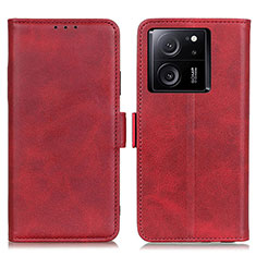 Leather Case Stands Flip Cover Holder M15L for Xiaomi Mi 13T 5G Red