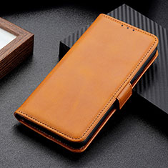 Leather Case Stands Flip Cover Holder M15L for Xiaomi Poco M3 Light Brown