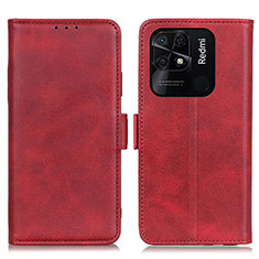 Leather Case Stands Flip Cover Holder M15L for Xiaomi Redmi 10 Power Red