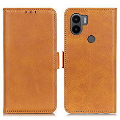 Leather Case Stands Flip Cover Holder M15L for Xiaomi Redmi A1 Plus Light Brown