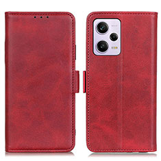 Leather Case Stands Flip Cover Holder M15L for Xiaomi Redmi Note 12 Pro 5G Red