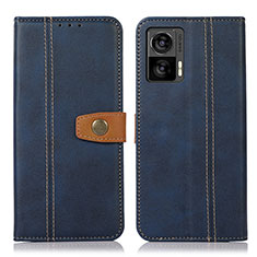 Leather Case Stands Flip Cover Holder M16L for Motorola Moto Edge 30 Neo 5G Blue