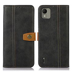 Leather Case Stands Flip Cover Holder M16L for Nokia C110 Black