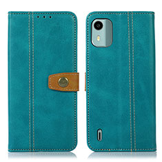 Leather Case Stands Flip Cover Holder M16L for Nokia C12 Green