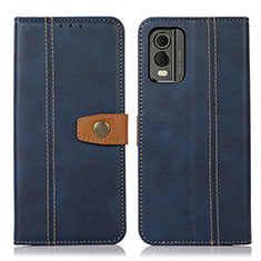 Leather Case Stands Flip Cover Holder M16L for Nokia C210 Blue