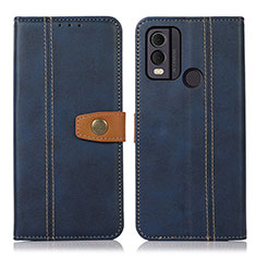 Leather Case Stands Flip Cover Holder M16L for Nokia C22 Blue