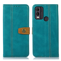 Leather Case Stands Flip Cover Holder M16L for Nokia C22 Green