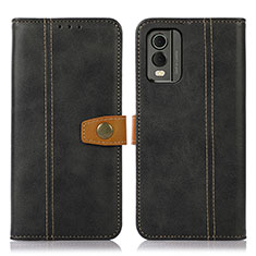 Leather Case Stands Flip Cover Holder M16L for Nokia C32 Black