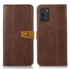 Leather Case Stands Flip Cover Holder M16L for Nokia G100 Brown