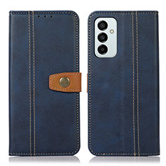 Leather Case Stands Flip Cover Holder M16L for Samsung Galaxy F23 5G Blue