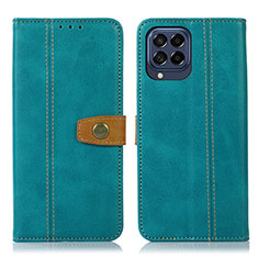 Leather Case Stands Flip Cover Holder M16L for Samsung Galaxy M53 5G Green
