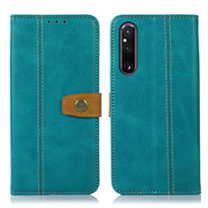 Leather Case Stands Flip Cover Holder M16L for Sony Xperia 1 V Green