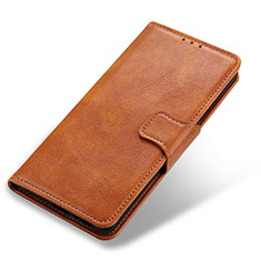 Leather Case Stands Flip Cover Holder M23L for Samsung Galaxy S22 5G Brown