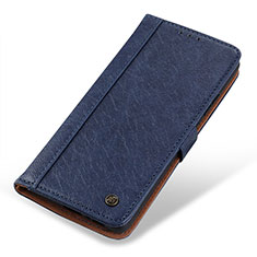 Leather Case Stands Flip Cover Holder M24L for Samsung Galaxy S21 5G Blue