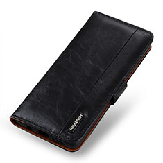 Leather Case Stands Flip Cover Holder M25L for Samsung Galaxy S21 FE 5G Black