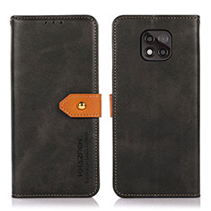 Leather Case Stands Flip Cover Holder N01P for Motorola Moto G Power (2021) Black