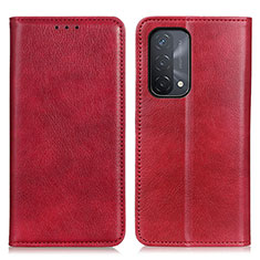 Leather Case Stands Flip Cover Holder N01P for OnePlus Nord N200 5G Red
