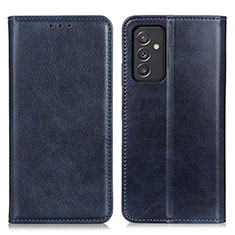 Leather Case Stands Flip Cover Holder N01P for Samsung Galaxy A05s Blue
