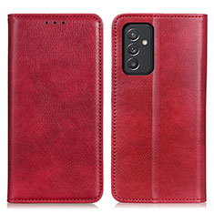 Leather Case Stands Flip Cover Holder N01P for Samsung Galaxy A05s Red