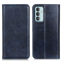 Leather Case Stands Flip Cover Holder N01P for Samsung Galaxy F13 4G Blue