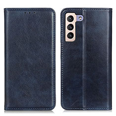 Leather Case Stands Flip Cover Holder N01P for Samsung Galaxy S21 FE 5G Blue