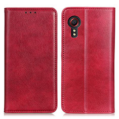 Leather Case Stands Flip Cover Holder N01P for Samsung Galaxy XCover 5 SM-G525F Red