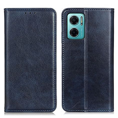 Leather Case Stands Flip Cover Holder N01P for Xiaomi Redmi 10 Prime Plus 5G Blue