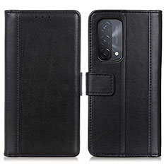 Leather Case Stands Flip Cover Holder N02P for OnePlus Nord N200 5G Black