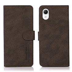 Leather Case Stands Flip Cover Holder N02P for Samsung Galaxy A23 5G SC-56C Brown
