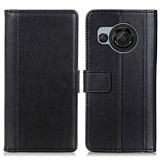 Leather Case Stands Flip Cover Holder N02P for Sharp Aquos R8 Black