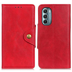 Leather Case Stands Flip Cover Holder N03P for Motorola Moto G Stylus (2022) 4G Red