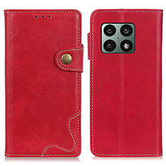 Leather Case Stands Flip Cover Holder N03P for OnePlus 10 Pro 5G Red
