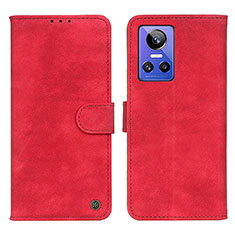 Leather Case Stands Flip Cover Holder N03P for Realme GT Neo3 5G Red