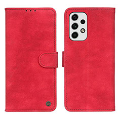 Leather Case Stands Flip Cover Holder N03P for Samsung Galaxy A23 5G Red