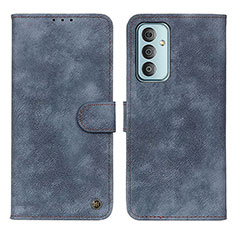 Leather Case Stands Flip Cover Holder N03P for Samsung Galaxy M23 5G Blue