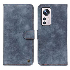 Leather Case Stands Flip Cover Holder N03P for Xiaomi Mi 12 Lite 5G Blue