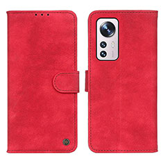 Leather Case Stands Flip Cover Holder N03P for Xiaomi Mi 12 Lite 5G Red