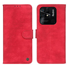 Leather Case Stands Flip Cover Holder N03P for Xiaomi Redmi 10 Power Red